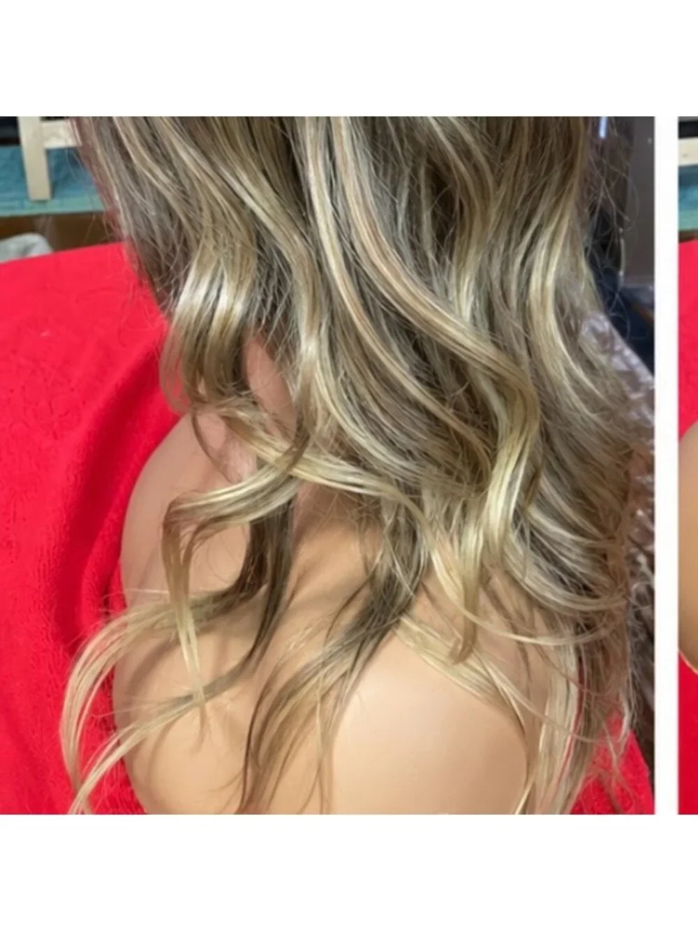 Brown blonde layered very realistic fulllace front wig